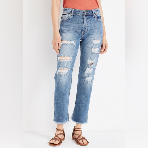 NWOT! KanCan Distressed Boyfriend Jeans size 31 - Picture 5 of 5